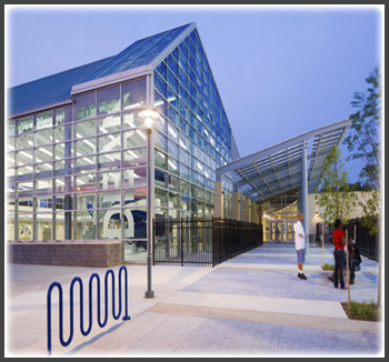 The Deanwood Community Center’s siting integrates the new structure with the adjacent 5.8-acre park, helping to define the space between the Center and the Ronald Brown Middle School at the opposite end of the park.